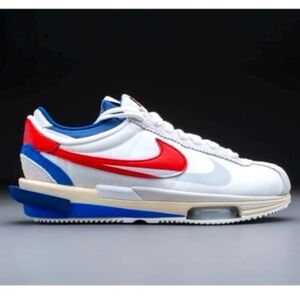 **SOLD** Nike | White/Red/Blue SACAI Cortez Sneakers | Men's Sz 9 US